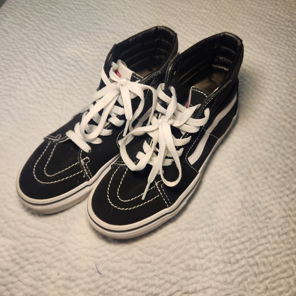 Vans Black and White High-Top Sneakers